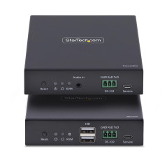 StarTech.com KVM Extender HDMI su Rete IP, Kit Trasmettitore e Ricevitore HDMI 4K 60Hz e USB su Ethernet Cat6, AVoIP, non