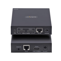 StarTech.com KVM Extender HDMI su Rete IP, Kit Trasmettitore e Ricevitore HDMI 4K 60Hz e USB su Ethernet Cat6, AVoIP, non