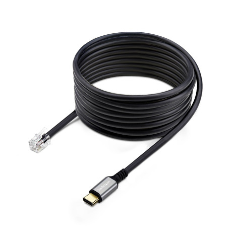 StarTech.com Adattatore da USB-C a RJ9 da 1,8m per telefono fisso o cuffie con cavo wireless, utilizza l'hardware della linea