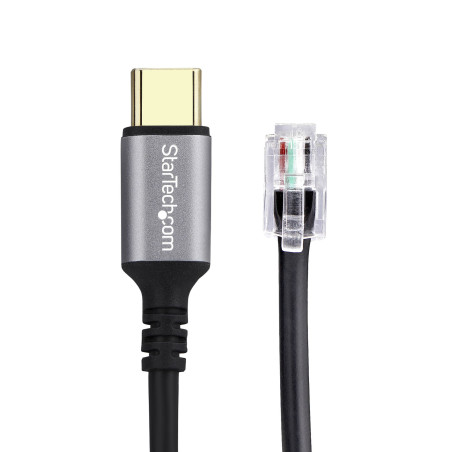 StarTech.com Adattatore da USB-C a RJ9 da 1,8m per telefono fisso o cuffie con cavo/wireless, utilizza l'hardware della linea