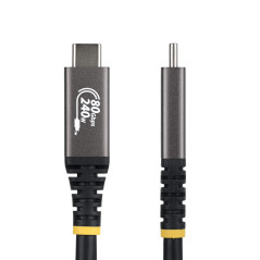 StarTech.com Cavo USB4 da 1m, Cavo USB-C Certificato USB-IF, 80Gbps, PD240W, 8K120Hz   4K240Hz DP2.1 DP80, Cavetto Tipo-C