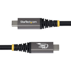 StarTech.com Cavo USB4 da 1m, Cavo USB-C Certificato USB-IF, 80Gbps, PD240W, 8K120Hz   4K240Hz DP2.1 DP80, Cavetto Tipo-C