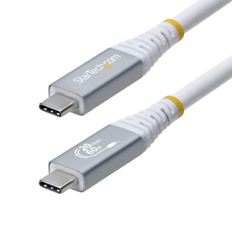 StarTech.com Cavo USB4 da 3m, Cavo USB-C Certificato USB-IF, 20 Gbps, PD60W, DP 1.4 4K120Hz, Resistente Cavetto Tipo-C Doppio