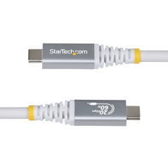 StarTech.com Cavo USB4 da 3m, Cavo USB-C Certificato USB-IF, 20 Gbps, PD60W, DP 1.4 4K120Hz, Resistente Cavetto Tipo-C Doppio