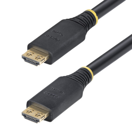 StarTech.com Cavo HDMI attivo ad alta velocità da 15 m con connettori a presa salda, 4K 60 Hz/1440p 144 Hz, HDR10/HDCP 2.2/ARC,