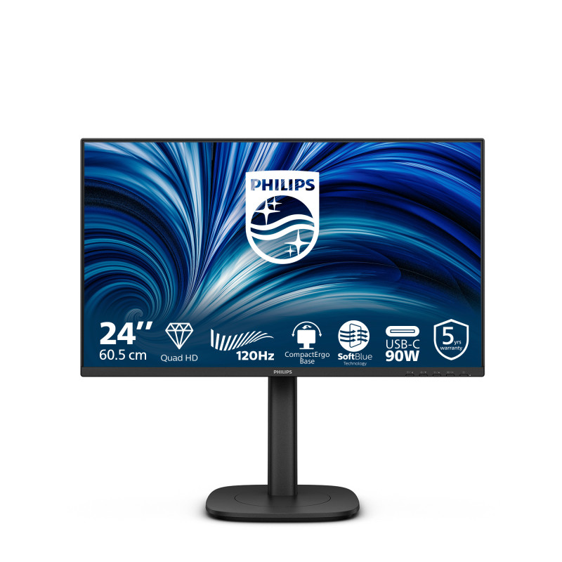 Philips 24B2U3601 Monitor PC 60,5 cm (23.8") 2560 x 1440 Pixel Quad HD LCD Nero