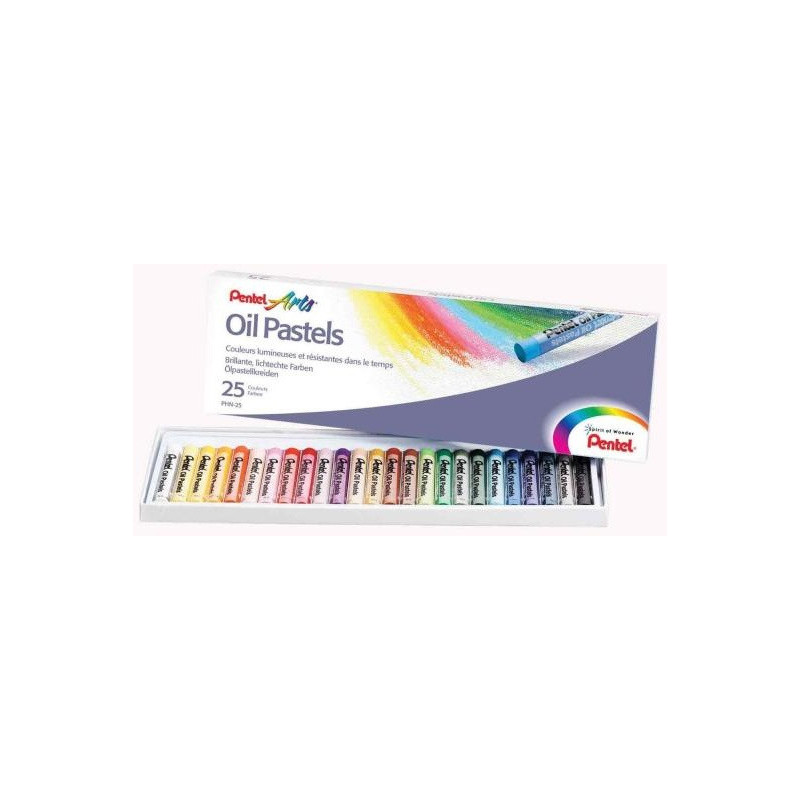Pentel 0100525 pastello Pastello a olio Multicolore 25 pz