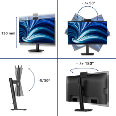 Philips 27B2N3500JH Monitor PC 68,6 cm (27") 2560 x 1440 Pixel Quad HD LCD Nero