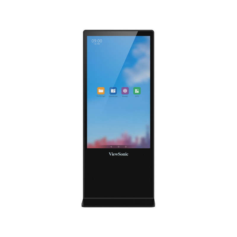 Viewsonic EP5542T visualizzatore di messaggi Design totem 139,7 cm (55") LED 450 cd/m² 4K Ultra HD Nero Touch screen Android 8.0