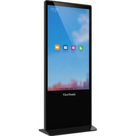 Viewsonic EP5542T visualizzatore di messaggi Design totem 139,7 cm (55") LED 450 cd/m² 4K Ultra HD Nero Touch screen Android 8.0
