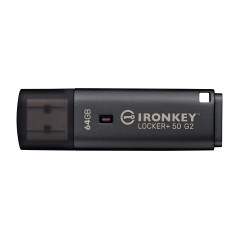 Kingston Technology IronKey 64GB Locker Plus 50 G2, FIPS 197, AES-256