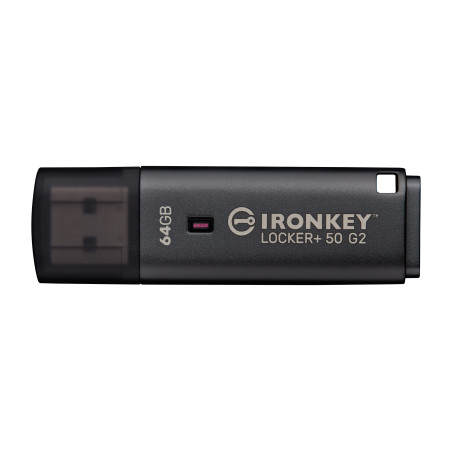 Kingston Technology IronKey 64GB Locker Plus 50 G2, FIPS 197, AES-256