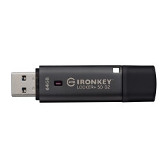 Kingston Technology IronKey 64GB Locker Plus 50 G2, FIPS 197, AES-256