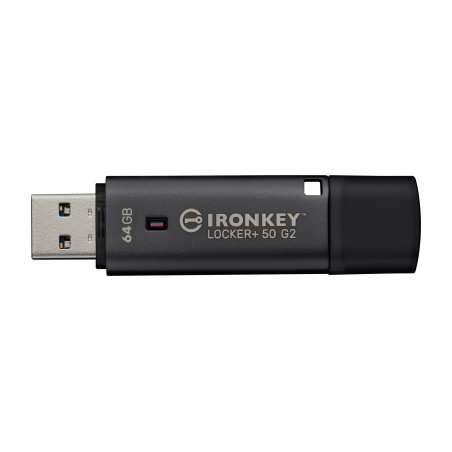 Kingston Technology IronKey 64GB Locker Plus 50 G2, FIPS 197, AES-256