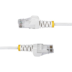 StarTech.com Cavo Ethernet CAT6 Bianco da 7m Patch UTP con Plug RJ45 Antigroviglio e Rilievi di Trazione, Cavo Lan Slim in Rame
