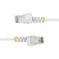 StarTech.com Cavo Ethernet CAT6 Bianco da 7m Patch UTP con Plug RJ45 Antigroviglio e Rilievi di Trazione, Cavo Lan Slim in Rame