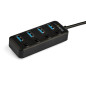 StarTech.com Hub USB-C a 4 porte - USB type C a 4 porte USB 3.0 type A con interruttori individuali On/Off - SuperSpeed 5Gbps