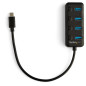 StarTech.com Hub USB-C a 4 porte - USB type C a 4 porte USB 3.0 type A con interruttori individuali On/Off - SuperSpeed 5Gbps