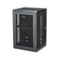 StarTech.com Armadio Rack 19" 18U a Muro - Server Rack 19 pollici a 4 montanti con cerniere - Rack Dati Ventilato con Ripiano