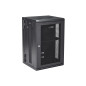 StarTech.com Armadio Rack 19" 18U a Muro - Server Rack 19 pollici a 4 montanti con cerniere - Rack Dati Ventilato con Ripiano