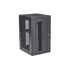 StarTech.com Armadio Rack 19" 18U a Muro - Server Rack 19 pollici a 4 montanti con cerniere - Rack Dati Ventilato con Ripiano