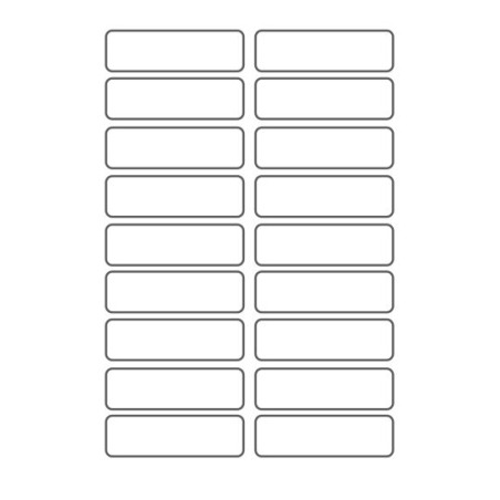 Avery ETVET36 etichetta autoadesiva Rettangolo Permanente Bianco 36 pz