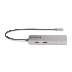 StarTech.com Hub USB-C a 3 porte con Ethernet da 2,5 Gbps e porta Power Delivery Pass-through da 100W, USB 3.2 10Gbps, 2x