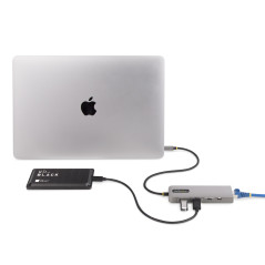 StarTech.com Hub USB-C a 3 porte con Ethernet da 2,5 Gbps e porta Power Delivery Pass-through da 100W, USB 3.2 10Gbps, 2x