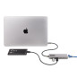 StarTech.com Hub USB-C a 3 porte con Ethernet da 2,5 Gbps e porta Power Delivery Pass-through da 100W, USB 3.2 10Gbps, 2x