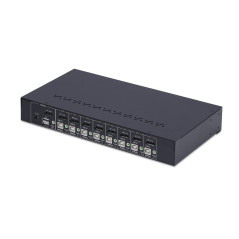 StarTech.com KVM Switch DisplayPort a 8 Porte con Kit Rack da 1U, 4K DP 1.2, hub USB a 4 Porte, Commutazione con Tasti a Scelta