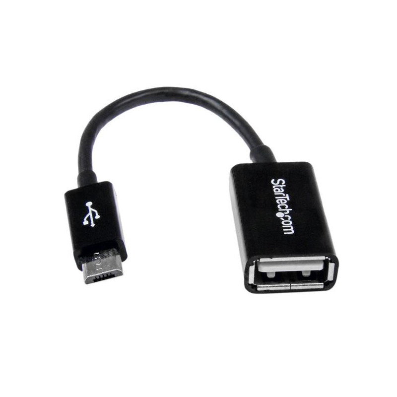 StarTech.com Cavo Adattatore micro USB a USB femmina OTG da viaggio 12cm M/F - Nero StarTech.com Cavo Adattatore micro USB a USB femmina OTG da viaggio 12cm M/F - Nero