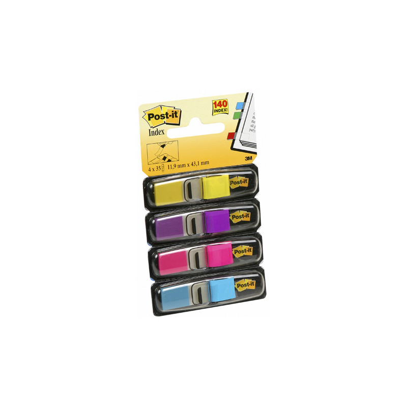 Post-It Segnapagina Index miniset - colori vivaci - 4 x 35 segnapagina
