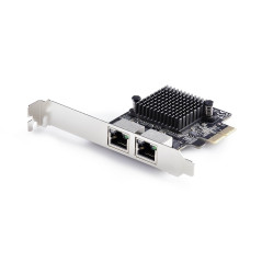 StarTech.com Scheda di Rete PCIe Gigabit a 2 Porte 5G, Interfaccia LAN PCI Express 5G 2,5G 1G 100M 10M, Realtek RTL8126, NIC