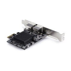 StarTech.com Scheda di Rete PCIe Gigabit a 2 Porte 5G, Interfaccia LAN PCI Express 5G 2,5G 1G 100M 10M, Realtek RTL8126, NIC