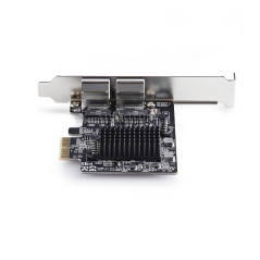 StarTech.com Scheda di Rete PCIe Gigabit a 2 Porte 5G, Interfaccia LAN PCI Express 5G 2,5G 1G 100M 10M, Realtek RTL8126, NIC