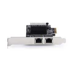 StarTech.com Scheda di Rete PCIe Gigabit a 2 Porte 5G, Interfaccia LAN PCI Express 5G 2,5G 1G 100M 10M, Realtek RTL8126, NIC