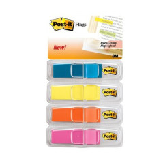 Post-It Highlighting Flags, Bright Colors, 1 2 in Wide, 35 Disp, 4 Disp Pack bandiera autoadesiva 35 fogli
