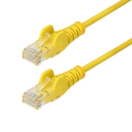 StarTech.com Cavo Ethernet CAT6 Giallo da 1,5m Patch UTP con Plug RJ45 Antigroviglio e Rilievi di Trazione, Cavo Lan Slim in