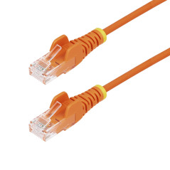 StarTech.com Cavo Ethernet CAT6 Arancione da 1,5m Patch UTP con Plug RJ45 Antigroviglio e Rilievi di Trazione, Cavo Lan Slim in