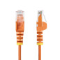 StarTech.com Cavo Ethernet CAT6 Arancione da 1,5m Patch UTP con Plug RJ45 Antigroviglio e Rilievi di Trazione, Cavo Lan Slim in