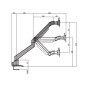 ITB MB7174 Supporti a parete per TV 81,3 cm (32") Scrivania Nero