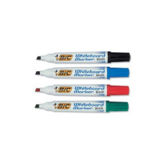 BIC Velleda Whiteboard Marker 1701 evidenziatore 4 pz Tipo di punta Nero, Blu, Verde, Rosso