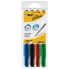BIC Velleda 1741 evidenziatore 4 pz Tipo di punta Nero, Blu, Verde, Rosso