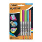 BIC 968410 evidenziatore 5 pz Punta conica Blu, Verde, Arancione, Rosa, Giallo