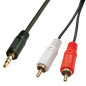 Lindy 35683 cavo audio 5 m 2 x RCA 3.5mm Nero Lindy 35683 cavo audio 5 m 2 x RCA 3.5mm Nero