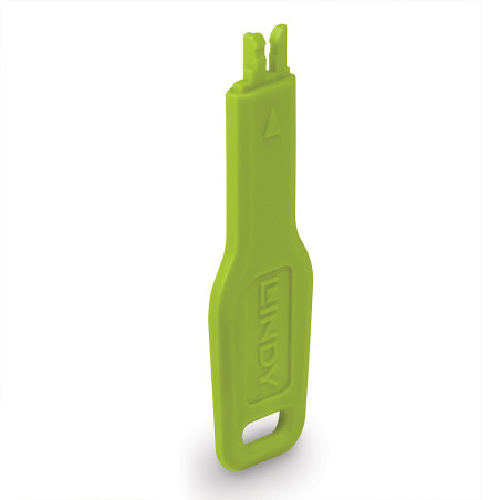 Lindy 47893 clip sicura Chiave bloccaporta RJ-45 Verde Acrilonitrile butadiene stirene (ABS)