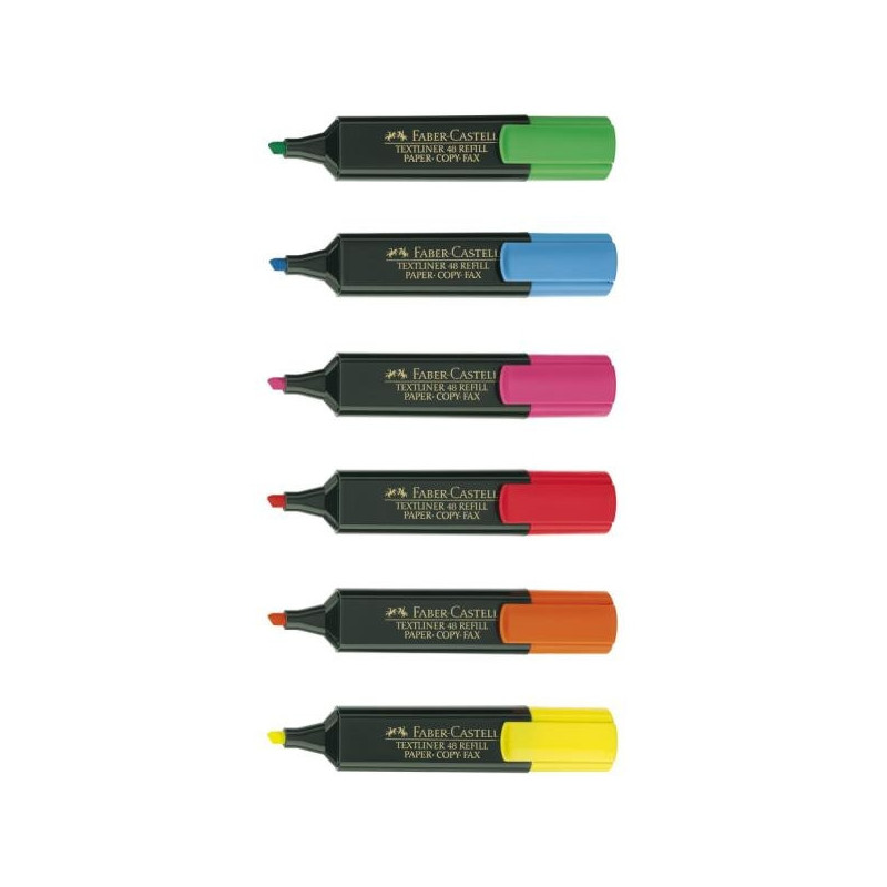 Faber-Castell Textliner 48 Refill evidenziatore 8 pz Punta smussata Multi
