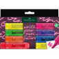 Faber-Castell 254601 evidenziatore 8 pz Punta smussata Blu, Verde, Lillà, Arancione, Rosa, Rosso, Giallo