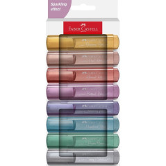 Faber-Castell Textliner 46 Metallic evidenziatore 8 pz Metallico, Multicolore