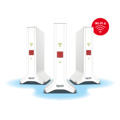 Mesh Set FRITZ! 4200 3-pack Edition Inter Dual-band (2.4 GHz 5 GHz) Wi-Fi 6E (802.11ax) Rosso, Bianco 2x2 4x4